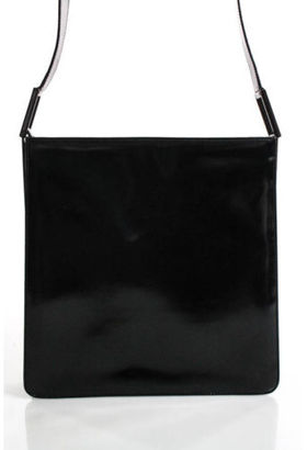 Gucci Black Spazzolato Leather Single Strap Structured Shoulder Handbag