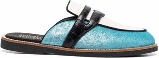 Human Recreational Services Palazzo colour-block mules