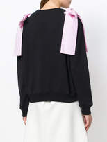 Thumbnail for your product : MSGM bow shoulder sweatshirt