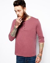 Thumbnail for your product : ASOS Stripe Long Sleeve Grandad