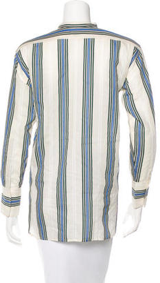 Vince Striped Button-Up Tunic w/ Tags