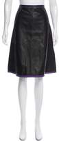 Thumbnail for your product : Marni Leather Knee-Length Skirt