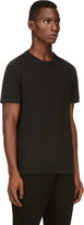 Thumbnail for your product : Balmain Pierre Black Ribbed Leather Panel T-Shirt
