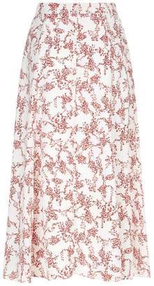 Emilia Wickstead Luison Floral Print Midi Skirt
