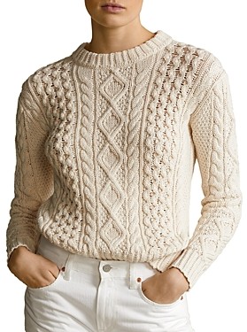 Ralph Lauren Polo Aran Knit Sweater - ShopStyle