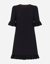 Thumbnail for your product : Dolce & Gabbana Short cady dress with ruche detailing