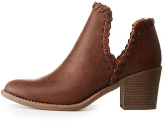 charlotte russe open toe booties