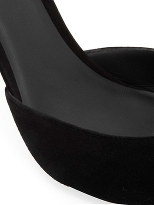 Rene Caovilla Cleo Ankle-Wrap Crystal-Embellished Leather & Satin Pumps