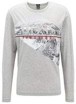 Thumbnail for your product : HUGO BOSS Long-sleeved T-shirt in cotton with photographic logo print
