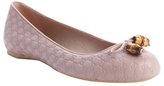 Thumbnail for your product : Gucci powder guccissima bow tie detail ballet flats