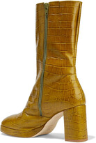 Thumbnail for your product : Miista Carlota Croc-effect Leather Platform Boots