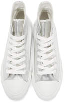 Thumbnail for your product : Junya Watanabe Silver Synthetic Leather High-Top Sneakers