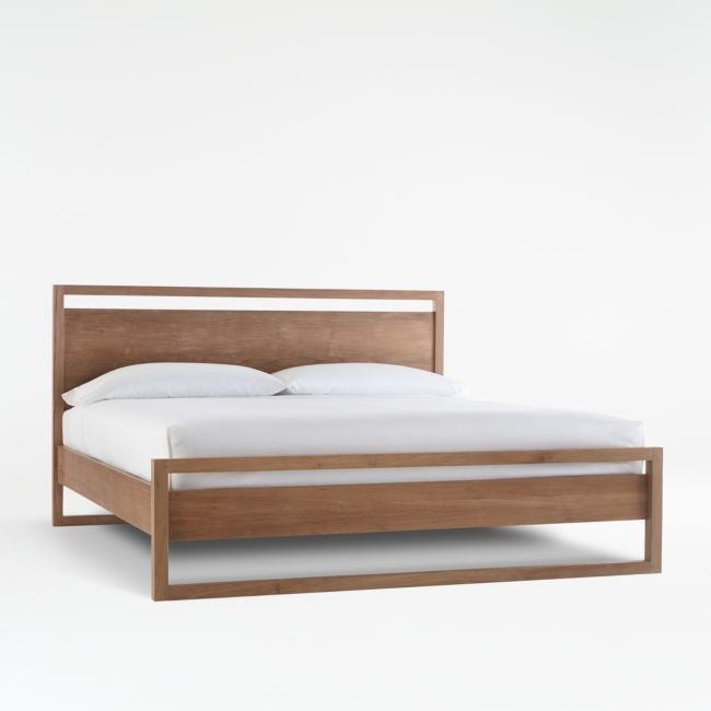 Crate & Barrel Linea II Natural King Bed ShopStyle