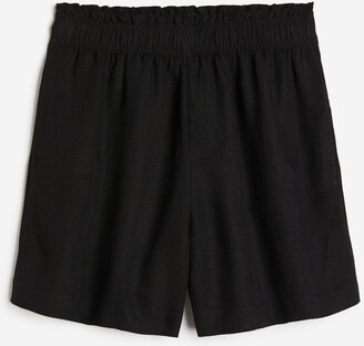 H&M Linen-blend pull-on shorts