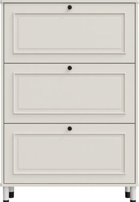 Hokku Designs Shoe Cabinet For Entryway, 3 Flip Drawers, Smart Divide System, - Proof Compartments, Decorative Top Shelf, Tip Wall Anchors Entryway Elegance Organiz