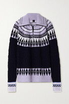 Thumbnail for your product : Bogner Fire & Ice Dargy Jacquard-knit Half-zip Sweater - Purple