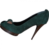 Thumbnail for your product : Charles Jourdan Green Suede Heels