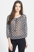 Thumbnail for your product : Olivia Moon Tie Neck Peasant Blouse
