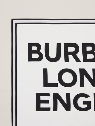 Burberry Logo Print Square Scarf