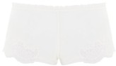 Thumbnail for your product : Carine Gilson Lace-trimmed Silk-georgette Shorts - Ivory