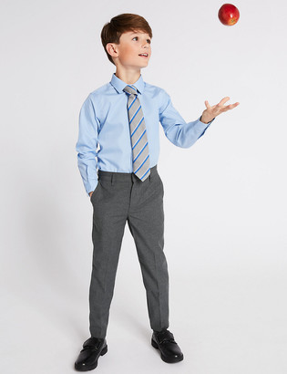 boys slim leg school trousers