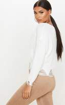 Thumbnail for your product : PrettyLittleThing Grey Fray Edge Cardigan