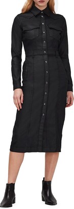 7 For All Mankind Coated Midi Shirtdress