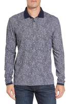 Thumbnail for your product : Stone Rose Slim Fit Paisley Long Sleeve Polo