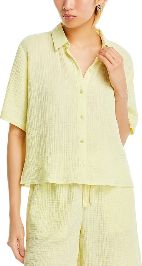 pale yellow plus size tops