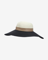 Thumbnail for your product : Eugenia Kim Leather Band Two Tone Hat