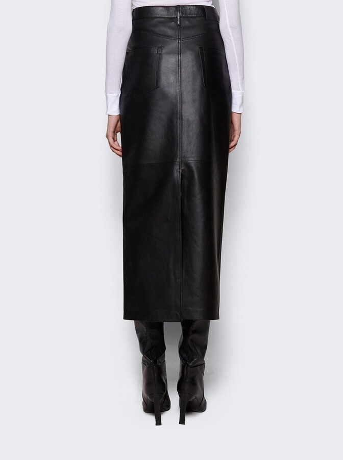 Leather Maxi Column Skirt