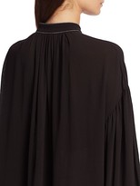 Thumbnail for your product : Proenza Schouler Silk Georgette Long Sleeve Keyhole Blouse