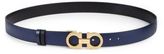 Thumbnail for your product : Ferragamo Gancini Small Reversible Saffiano Leather Belt