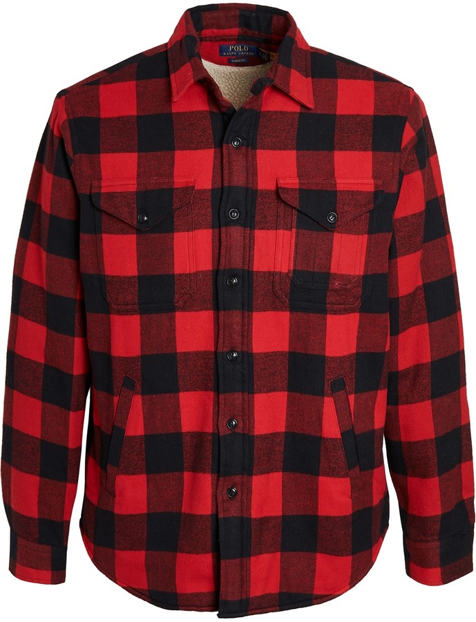 Polo Ralph Lauren Sherpa Lined Flannel Shirt Jacket ShopStyle
