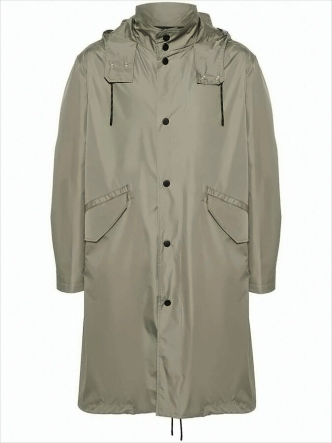 A.P.C. Long Loose-Fit Jacket with High Collar