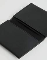 Thumbnail for your product : ASOS DESIGN leather card holder with coin purse in black