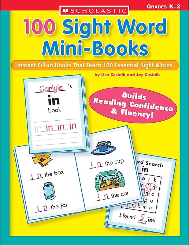 Educators Resource 100 Sight Word Mini-Books Lisa Cestnik, Jay Cestnik Paperback