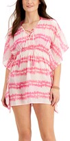 Thumbnail for your product : Miken Juniors' Tie-Dyed Stripe Lace-Up Cover-Up Dress, Created for Macy's Women's Swimsuit