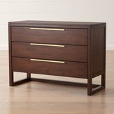 Thumbnail for your product : Crate & Barrel Linea Mocha 3-Drawer Chest