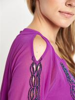 Thumbnail for your product : Savoir Beaded Cut Out Sleeve Blouse