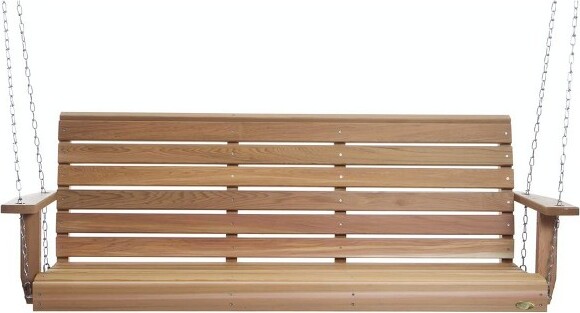 All Things Cedar AllThingsCedar6FootWoodenPorchSwingOutdoorPatioFurniture,Natural