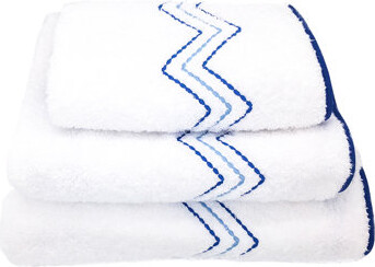 Hamburg House Zig Zag Pearls 3 Piece 100% Cotton Towel Set