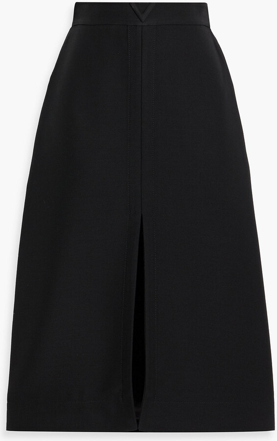 Valentino Garavani Wool and silk-blend crepe skirt