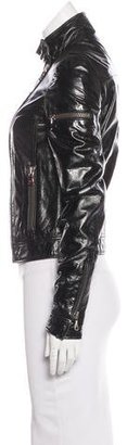Dolce & Gabbana Leather Zip-Front Jacket