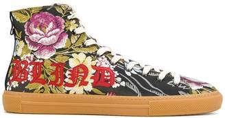 Gucci floral jacquard hi-top sneakers