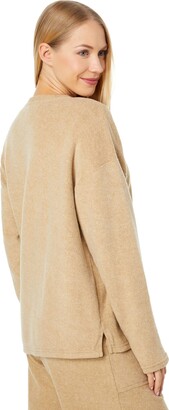 Madewell MWL Cozybrushed Henley Top (Heather Camel) Women's Clothing