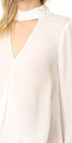Thumbnail for your product : Derek Lam 10 Crosby Long Sleeve Blouse with Collar Detail