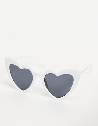 Madein. chunky frame heart shaped sunglasses