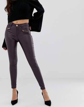 Lipsy coated skinny jeans in regular
