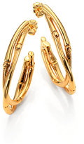 Thumbnail for your product : John Hardy Bamboo 18K Yellow Gold Medium Twist Hoop Earrings/1.4"